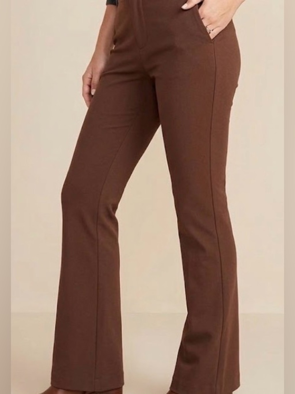 Old Navy petite brown flared Pixie Pants (full length) : 10 petite